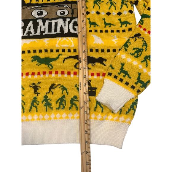 *SOLD* NWOT Neebs Gaming Dinosaur Ugly Christmas Sweater – Size L GamerGift - Picture 5 of 7